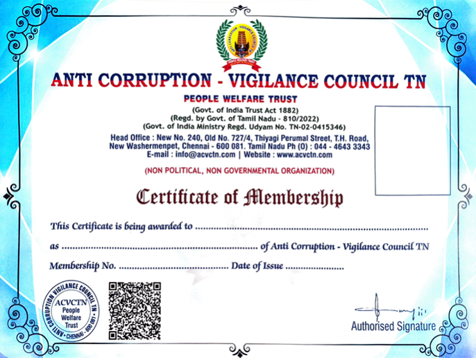 Official MemberShip Certificate